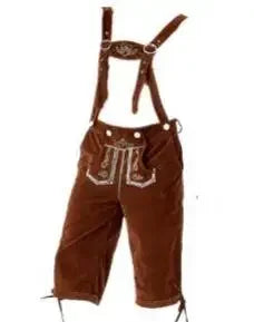 Male Oktoberfest Lederhosen Costume Bavarian Octoberfest German Beer Costume Suspenders Shorts Men's Halloween Cosplay Outfit