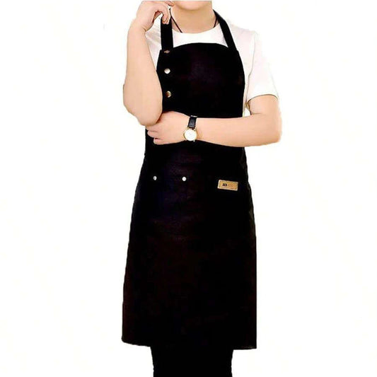 1Pc Kitchen Waterproof Oil-Proof Apron for Home Use, Aprons with Pockets, Polycotton Stain-Resistant Kitchen Aprons, Cooking Aprons