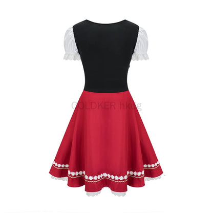 2025 New Women's Munich Oktoberfest Costume Dirndl Dress Traditional German Bavarian Beer Girl Party Dresses