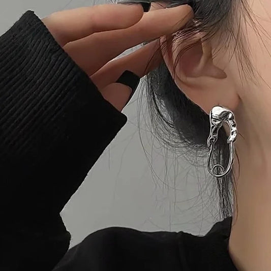 Asymmetric Heart Tassel Diamond Earrings For Women