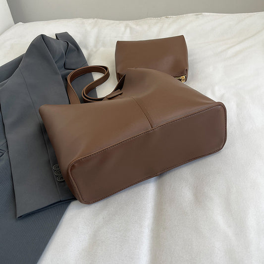 Versatile And Simple Autumn And Winter Shoulder Casual Commuter Tote Bag