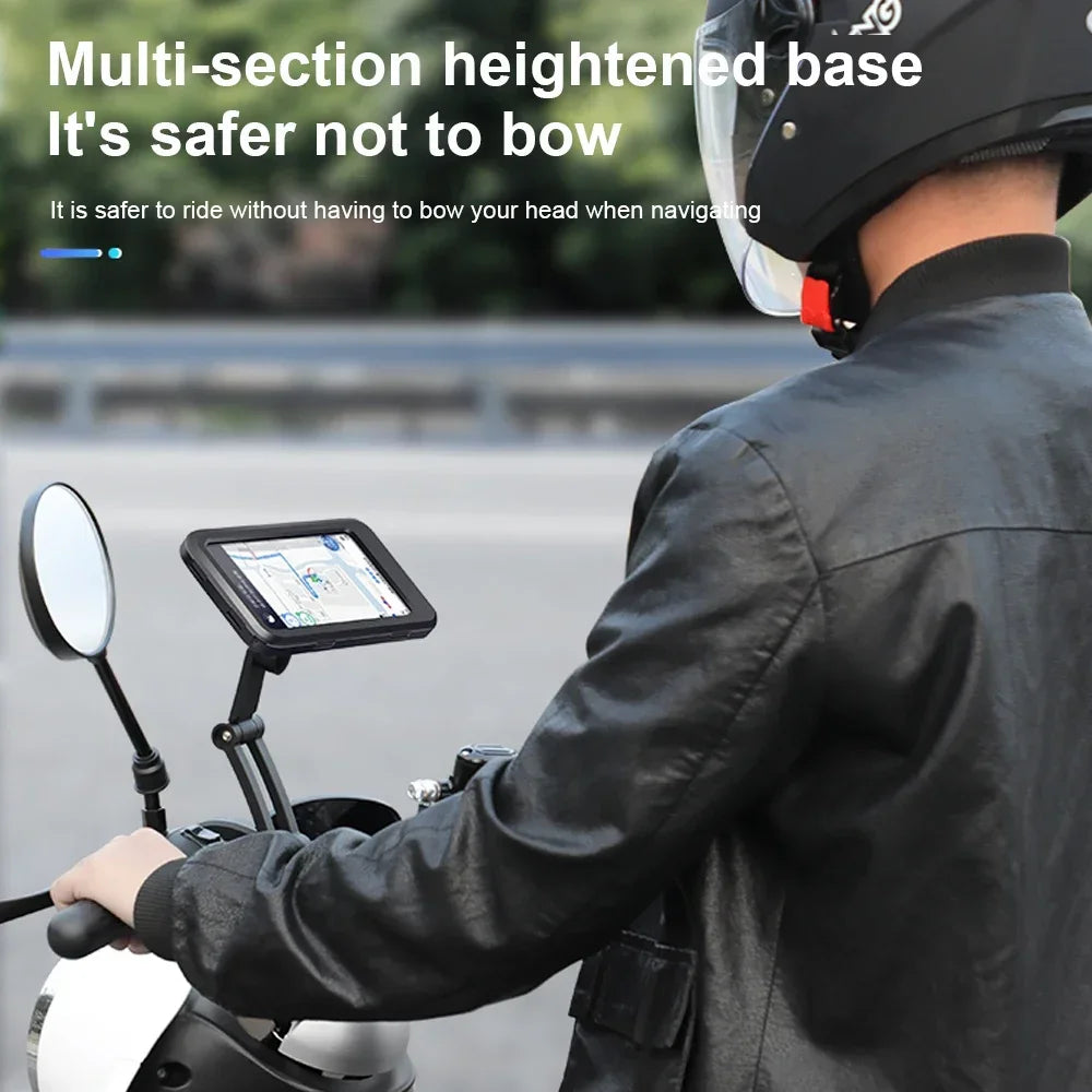 Waterproof Mobile Phone Holder For Motorcycle Bike Magnetic Cycling Phone Bag GPS 360° Swivel Adjustable Stand Phone Accessories