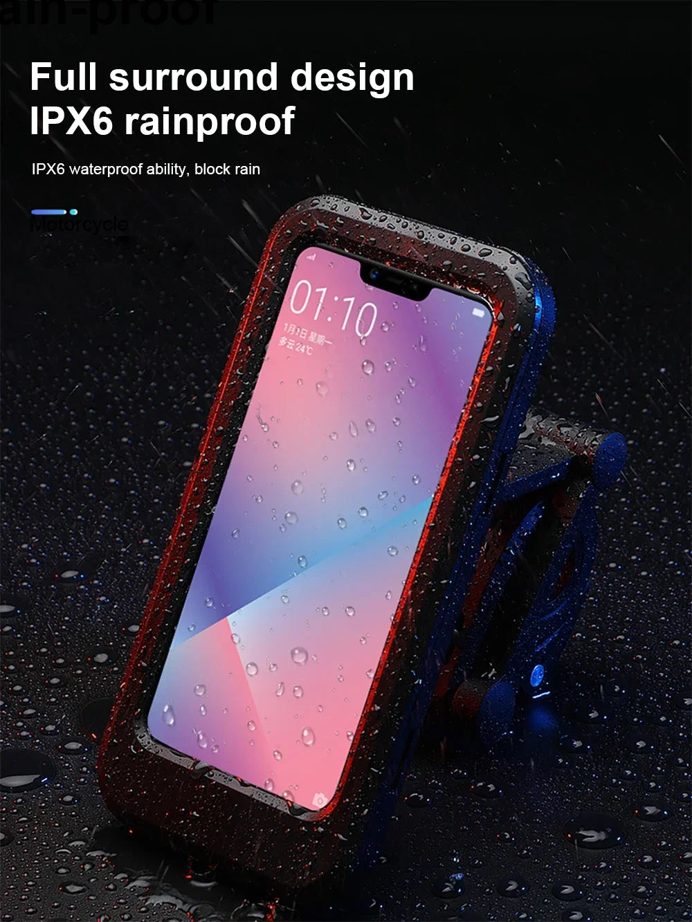 Waterproof Mobile Phone Holder For Motorcycle Bike Magnetic Cycling Phone Bag GPS 360° Swivel Adjustable Stand Phone Accessories