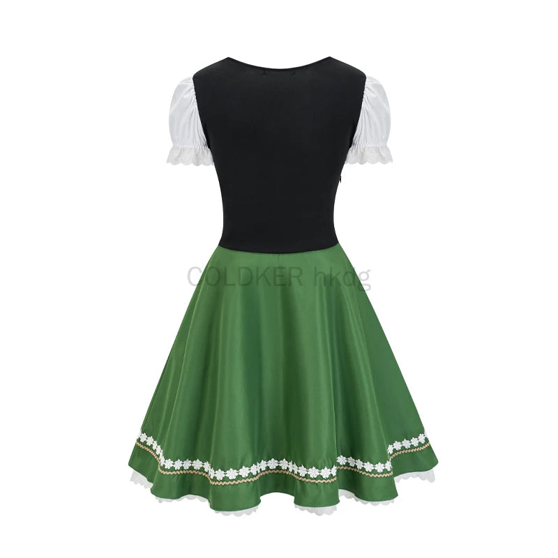 2025 New Women's Munich Oktoberfest Costume Dirndl Dress Traditional German Bavarian Beer Girl Party Dresses