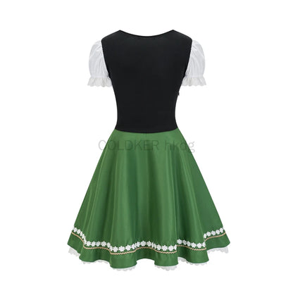 2025 New Women's Munich Oktoberfest Costume Dirndl Dress Traditional German Bavarian Beer Girl Party Dresses