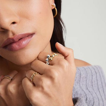 18k Gold Stainless Steel Open Ring High-end Niche Ring Titanium Steel Hand Jewelry Cross-border Rings